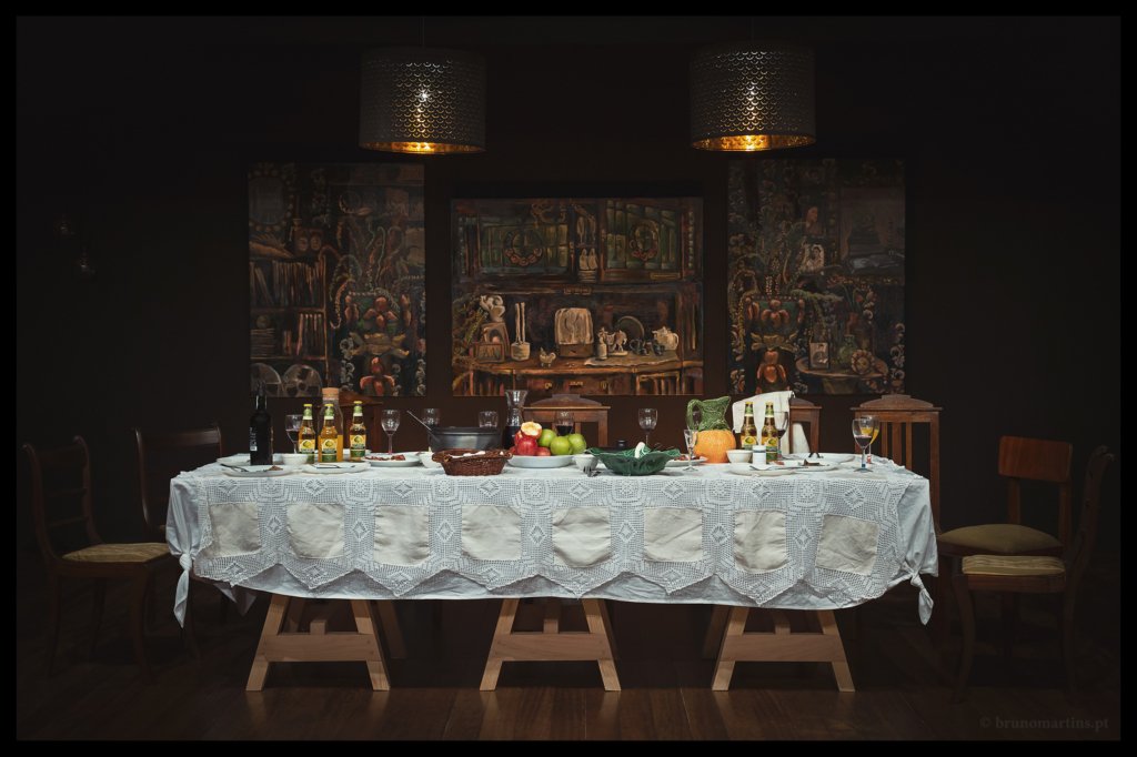 Um forte cheiro a maçã - Cenografia