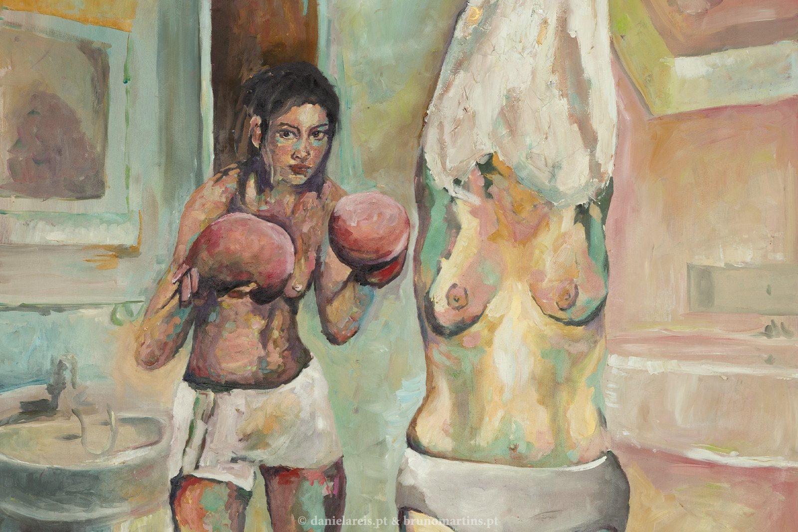 A pugilista – Óleo s/ tela, 125 cm x 210 cm