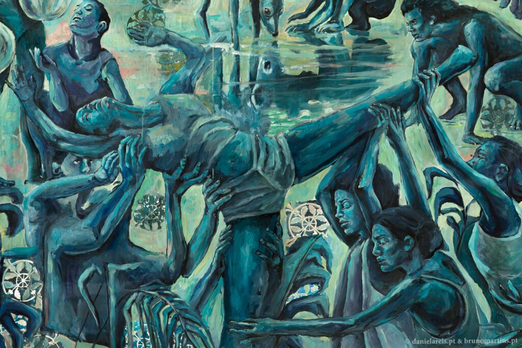 O poder gravitacional - Óleo s/ tela, 191 cm x 121 cm