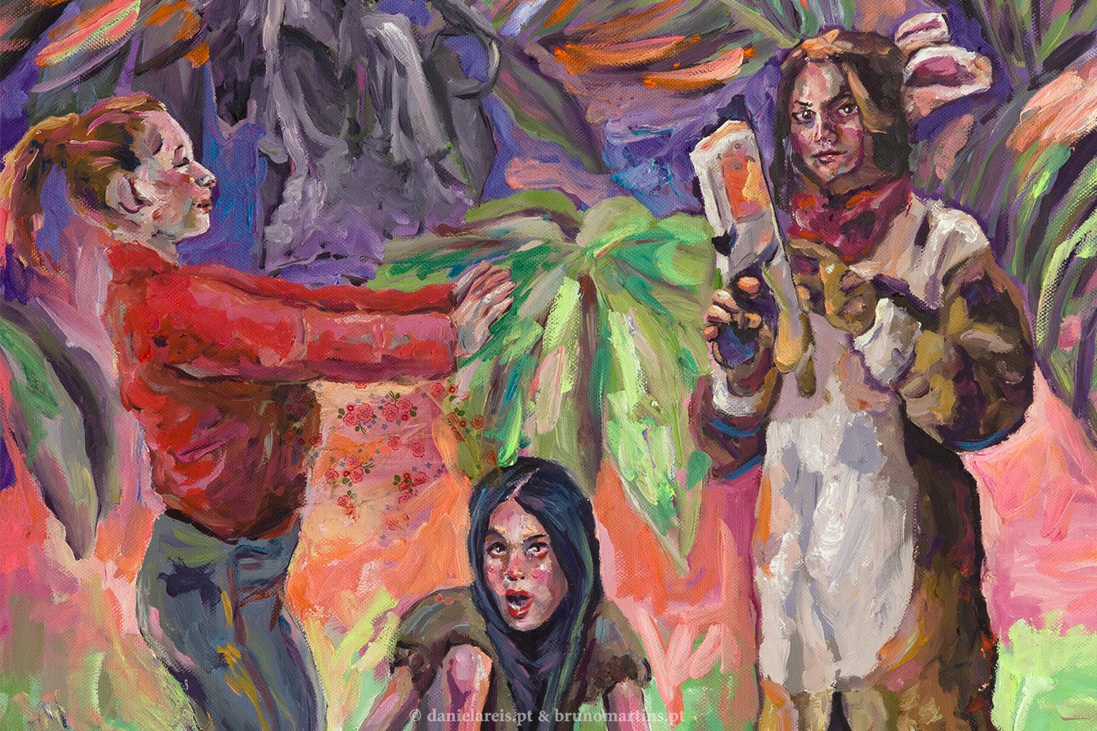 A cabra cega - Óleo sobre tela, 50 cm x 60cm