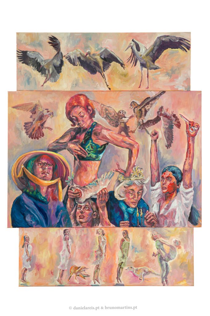 No corpo o infinito, 2024 - Óleo sobre tela, 120 cm x 100 cm.