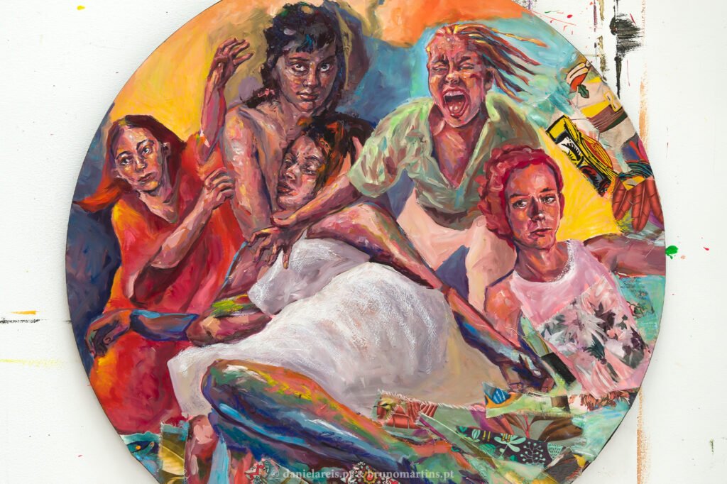 A encantadora de serpentes – Óleo sobre tela, 90 cm de diâmetro 