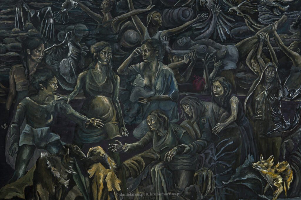 Êxodo, Parte I: Lição de Voo - Óleo sobre tela, 282 cm x  211 cm